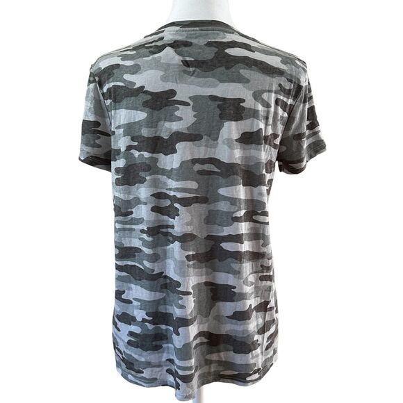 Lucky Brand Women Short Sleeves Green Camo Tee Shirt Size S - Picture 2 of 8